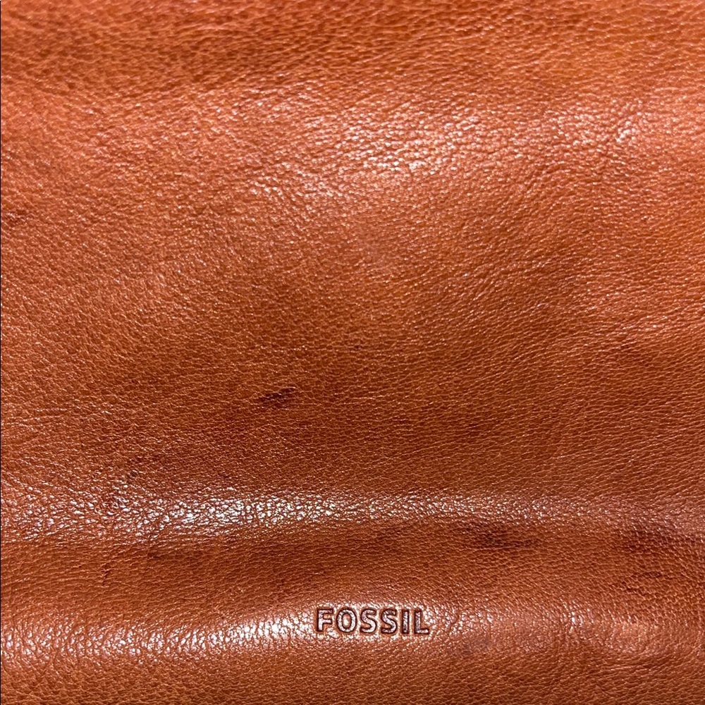Fossil Fiona Brown Leather Messenger Crossbody Bag - Picture 2 of 6